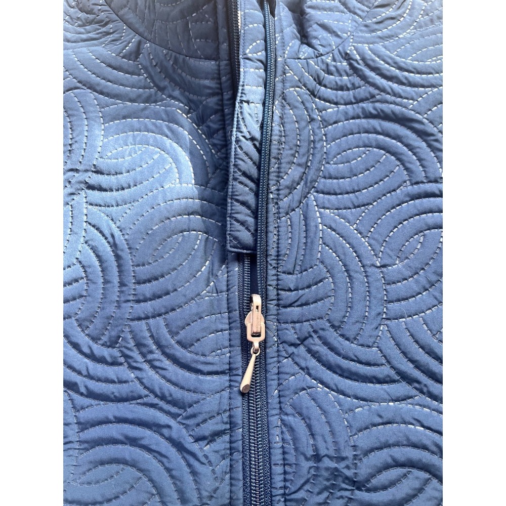 Pebble Beach Quilted Dry-Luxe Performance Vest Blue sz L Golf Country Club Fall - Picture 7 of 15